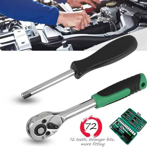 130 Pieces 1/4 Inch Drive Socket Ratchet Wrench Set, Mechanic Tool Set, with Bit Socket Set Metric and Extension Bar for Auto Repairing and Household