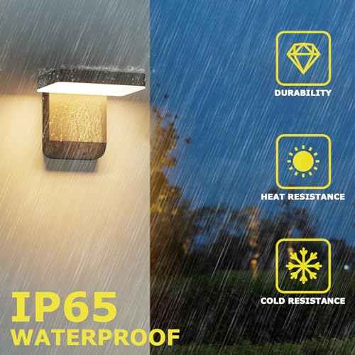 Modern Outdoor Rotatable Wall Light 350¡Æ Adjustable Head Wall Lighting Black LED Wall Sconce Exterior Light for House Porch Garage IP65 Waterproof, 3000K