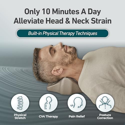 SOMA Nap Pillow - Cervical Traction Device for Neck Pain Relief Neck Stretcher Professional Neck Massager Home Physical Therapy Designed by a Physical Therapist