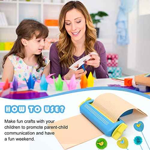 Paper Crimper for Crafts, AngleKai Craft Paper Crimper Tool for Making Wave Shaper, DIY Arts Crafts (Blue)
