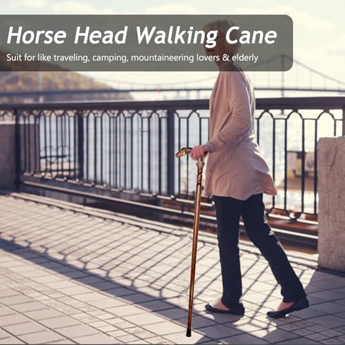 Animal Shape Hand Carved Walking Cane, Wooden Walking Stick Crutches, Comfort Ergonomic Handle Cane for Seniors Gifts, Men Women Old Elderly Walkings Canes
