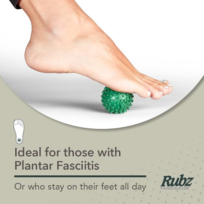 Due North Foot Rubz Hand & Back Massage Ball - Relieve Pain from Plantar Fasciitis, Tight Muscles & Sore Feet - Massage Tool