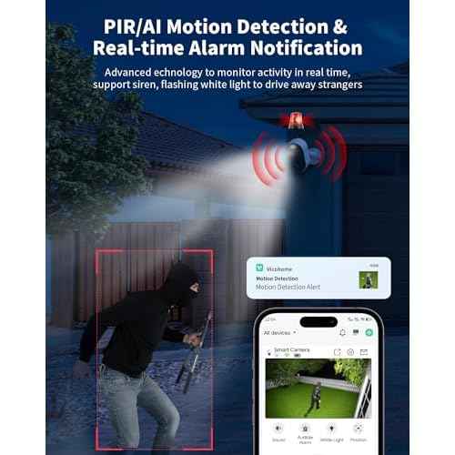 Security Cameras Wireless Outdoor, Battery Powered 2k Color Night Vision, AI Motion Detection Spotlight Siren, IP66 Weatherproof, 2-Way Talk, SD/Cloud Storage, 2.4Ghz WiFi Cameras for Home Security