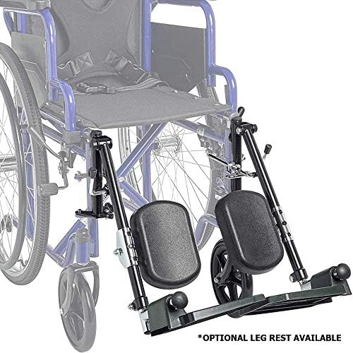 Ziggo 16” Seat Width Pediatric Wheelchair for Kids & Children, Lightweight, Manual Folding Wheelchair w/Safety Belt, Swing-Away Foot Support w/Straps, Desk Length Arm Rests