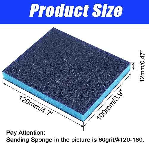 8PCS 220 Grit Sanding Sponges Sanding Block Set Wet Dry, Superfine Grade 220 Grit / #800-1000, Reusable and Washable Sanding Blocks for Wood, Furniture, Rust Removal, Plastic, Drywall