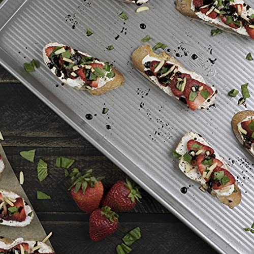 USA Pan Bakeware Half Sheet Pan, Set of 2 Baking Sheets, Aluminized Steel
