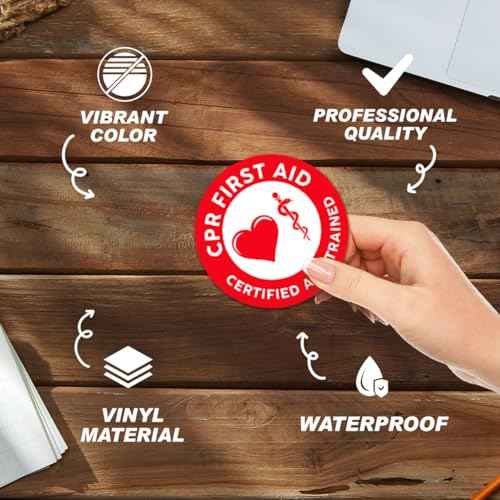 CPR First Aid Certified Trained Medical Symbol Stickers Vinyl Decals Professional Emergency Safety Certification Labels 27Pcs Hat Bumper Skateboard Bike Bedroom Water Bottles