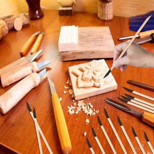 50 Pack Sanding Sticks, Matchsticks Sanding Sticks for Plastic Models, Fine Detailing Sanding Tools for Tight Spaces Wood, 280 Grit, 5.4 x 0.2 Inch