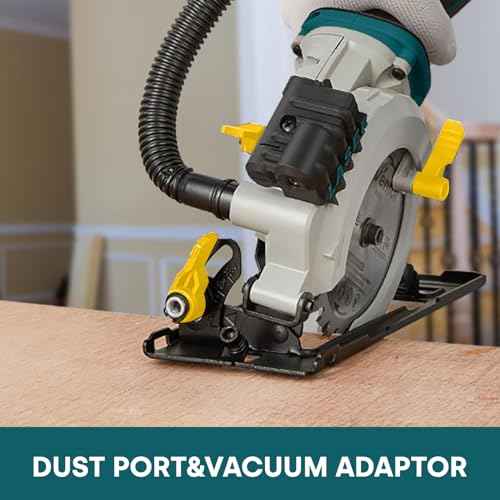 Enventor Mini Circular Saw, 5.8A 4-1/2" Electric Circular Saws with 6 Saw Blades, Laser Guide, Max Cutting Depth 1-11/16"(90¡Æ), 1-1/8"(45¡Æ) for Soft Metal, Wood, Tile, Drywall, Plastic Cutting