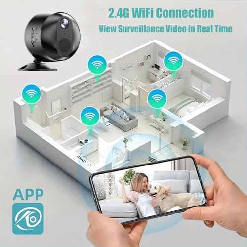 Mini Camera, 1080P HD Hidden Indoor Home Security Camera, WiFi Nanny Cam with 90 Days Standby Battery Life, Wireless Surveillance Cameras for Baby/Pets£¬Auto Night Vision, AI Human Detection