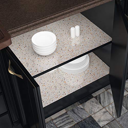 Livelynine Waterproof Contact Paper Granite Gold Peel and Stick Countertops Granite Look Film Kitchen Counter Top Vinyl Wrap Self Adhesive Wallpaper Sticky Laminate Countertop Covers Table 15.8x78.8