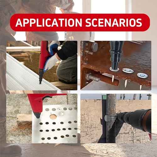 2-1/2" Powder Actuated Fasteners with 1" Washer .300 Head .145" Shank for Powder Fastening & Power Framing systems, 100 Pack