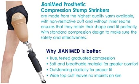 Prosthetic Stump Shrinkers–Above Knee, 35cm, Compression, Amputee Socks, 20-30, Daily use, Taiwan Excellence 2XL