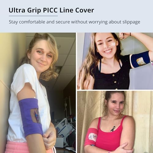 Care+Wear PICC Line Cover – Ultra-Grip PICC Line Sleeve for Upper or Lower Arm with Mesh Viewing Window, Provides Improved Comfort and Security for PICC Line Coverage