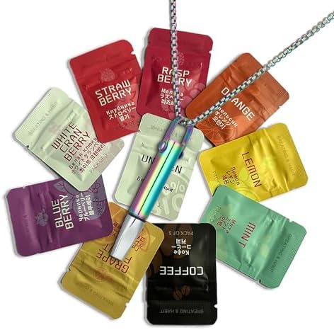 Breathing Necklace Classic Shift, Breathe Free Necklace with Fruit Flavour Cotton Core, for Mindfulness and Relaxation, Habitual Breath Practice, Anxiety Relief Breathing Tool