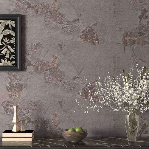 CHIHUT 12"x100" Luxury Matte Brown Gold Thicken Marble Peel and Stick Contact Paper for Countertops Waterproof Self Adhesive Marble Vinyl Wrap Textured Removable Wallpaper for Kitchen Bathroom