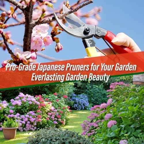 SUIZAN Bypass Pruning Shears 8¡± - Professional Japanese Hand Pruners Garden Scissors Gardening Tools
