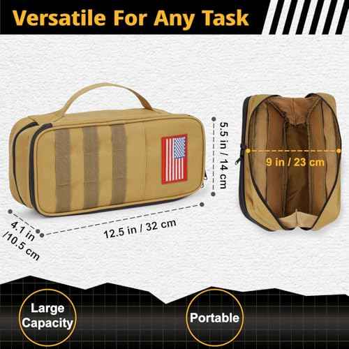 ATRIPACK Tactical Tool Bag for Men,Wide Mouth Tool Pouch with Water-Resistant, Multi-purpose Range Bags with Zipper Handle,Heavy Duty Small Tool box organizer for Repairman, Carpenters, Handyman