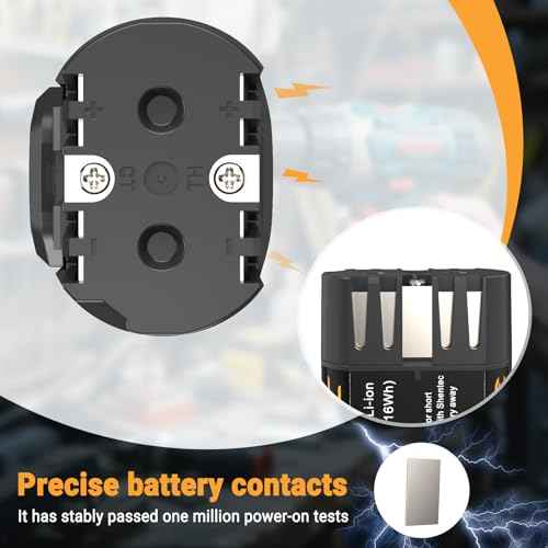 Shentec 1500mAh 8V Replacement Battery Compatible with DEWALT DCB080 Dewalt DCF680N1 DW4390 DCF680G2 DCF680N2, Li-ion Battery (Battery Charger Included)