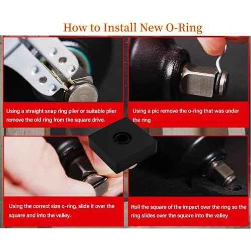 3/8" Impact Retaining Ring Clip with O-Ring & Anvil Tool - Compatible with Milwauke*e Cordless Impact Wrench - 8 Sets Replacement Retainer Ring Kit (M18/M12)