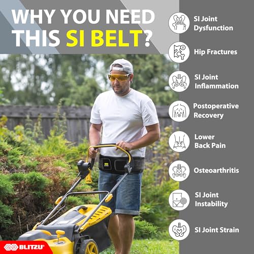 Sacroiliac Hip Belt for Women and Men, Waist Trochanter Brace that Eases Sciatic, Chronic Lower Back Pelvic, Leg and Sacral Nerve Pain Caused by Si Joint Dysfunction L-XL