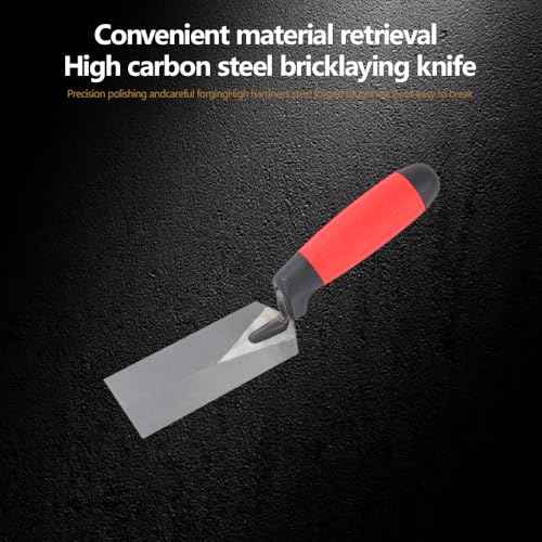 Masonry steel Margin Trowel, 5 x 2 Inches, High-Hardness Steel Blade, Ergonomic Rubber Handle