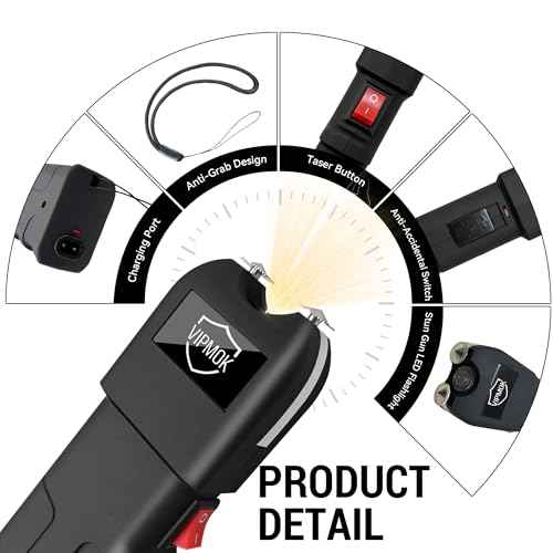928 Type Stun Gun Self-Defense Flashlight Electric Shocker (2 Pack)