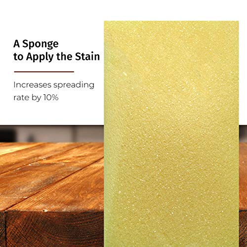 SamaN Staining Kit ? Includes Sponge, 2 Cloths and Gloves to Effectively Stain Wood