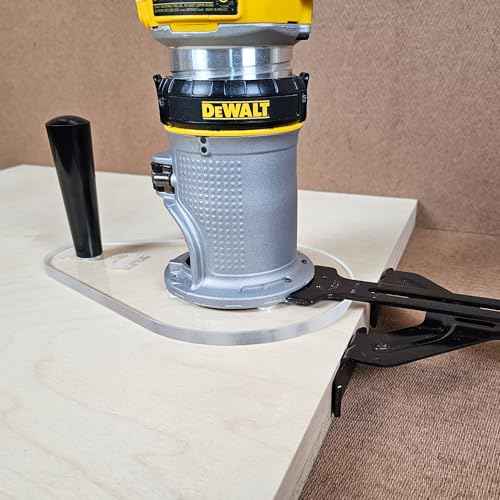 WOOD GRAIN JUNKIE¢ç TrimFit Pro¢ç 6"x9" Router Base Plate Compatible with DeWalt DWP611, DCW600B ? Single Grip, 3/8¡± Clear Acrylic, Pre Drilled Router Accessory for Woodworking, Made In USA