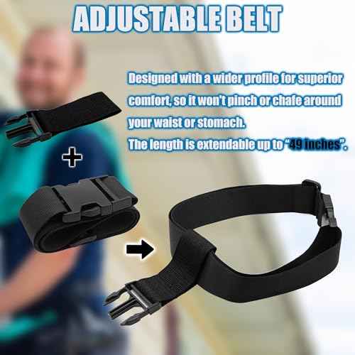 Window Cleaning Holster with Belt, Removable Side Bucket, Detachable Squeegee Holder Tool, Carry Multiple Tools on Waist, Ideal Cleaners Kit