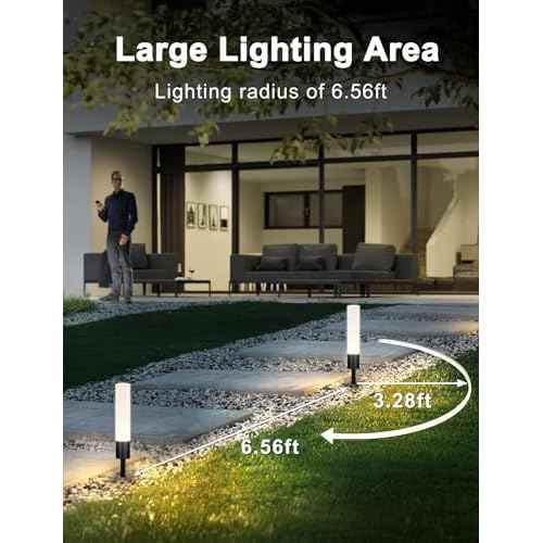 Ellasay Low Voltage Landscape Lights: 8-Pack 6W 3000K Led Waterproof IP65 for Outdoor Garden Pathway/Walkway/Driveway - 12-24V Wired Easy to Install