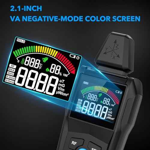 EMF Detector Meter Radiation Detector for Home Digital EMF Reader for Radio Frequency Radiation 5-in-1 EMF Meter for Electromagnetic Radiation EMF Tester for Cell Phone Ghost Hunting Equipment