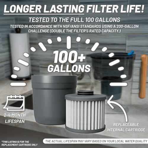 Epic Nano XP Water Filter ? Made in USA ? Removes 70+ Contaminants Including PFAS, Lead, Bacteria, Viruses and Microplastics ? 100 Gallon Capacity ? Replaceable Inner Cartridge ? Recyclable
