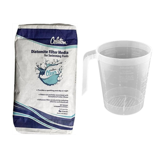 DPM EP Minerals Celatom Diatomaceous Earth Swimming Pool Filter Powder 25 lbs (Diatomaceous Earth + Filter Scoop)