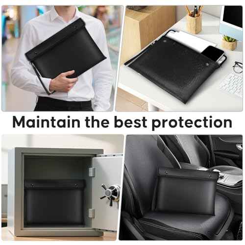 6500¢µ Real Fireproof Document Bag, Wallet with Fire Proof Zipper, 8 Layer Material, Envelope Bag for A4 Size Documents, Id Card
