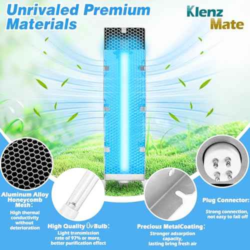 2 PCS Upgrade Air Scrubber Advanced Replacement Bulb, Photocatalytic Oxidation (PCO), 9 Inch Cell & ?v Bulb (Ozone-Free) Replacement for Activetek InDuct 2000,A1013A,A1013C,A1013P,A1013Q, A1013U