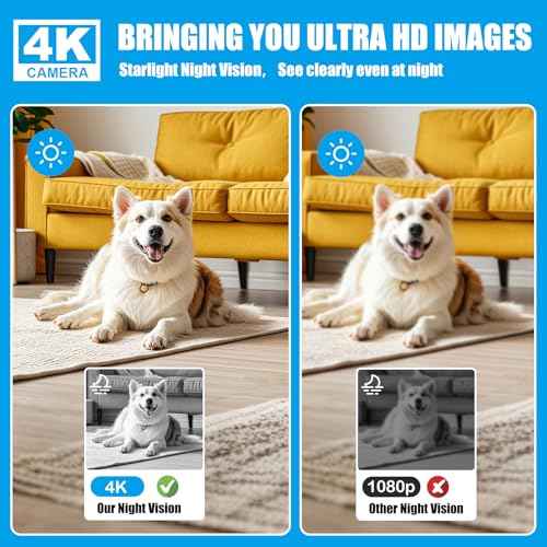 5G WiFi Hidden Spy Camera - 4K HD Indoor Security Cam, AI Motion Detection, Long Battery Life, Night Vision, Wireless Mini Cameras for Home/Baby/Pet (Camera)