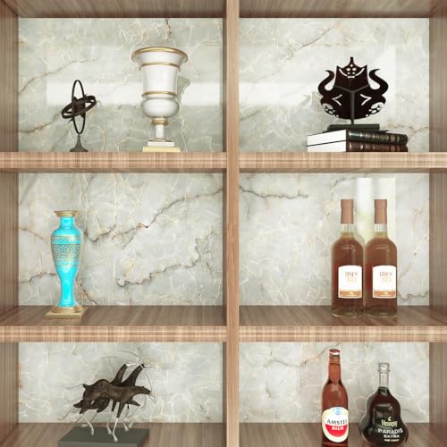 LACHEERY Marble Contact Paper Decorative Self Adhesive 15.8"x80" Waterproof Removable Wallpaper Stick and Peel For Granite Countertops Cabinets Backsplash Old Furniture