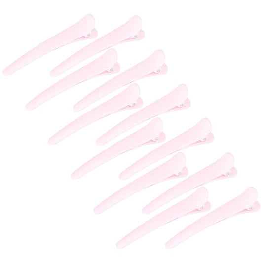 12 Pcs Light Pink Hair Clips for Styling Sectioning, YISSION 3.1 Inch Matte Alligator Hair Clips Hair Barrettes No Crease Duck Billed Hair Clip, Hair Styling Accessories for Women Girls