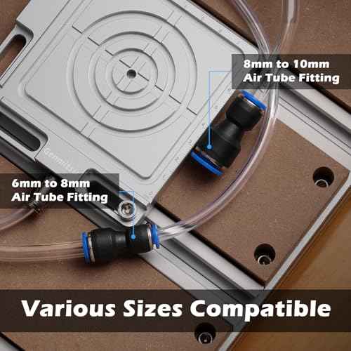 SainSmart Genmitsu Vacuum Clamp Pod, Aluminum CNC Hold Down Kit for Woodworking, Metal, Acrylic, High-Precision CNC Router Accessory for Milling Project, Size 4.7" x 4" x 0.6" (120 x 102 x 15mm)