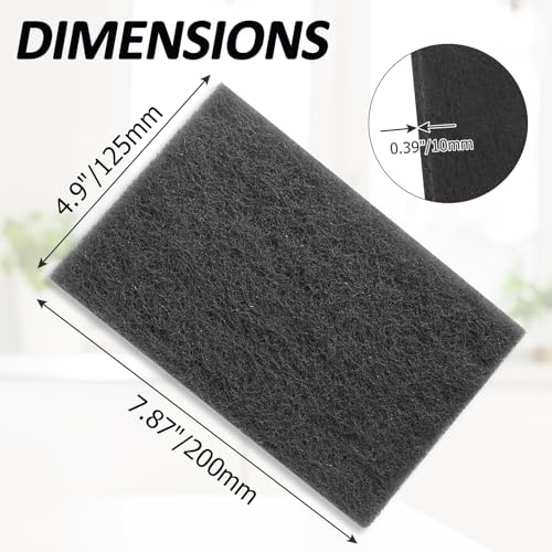 BokWin 6Pcs Scuff Pads Very Fine Grade General Purpose Sanding Hand Pads 200 x 125mm/8" x 5" Grey