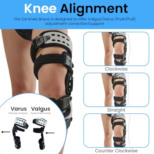 Comfyorthopedic OA Unloader Knee Brace Support for Osteoarthritis, Bone on Bone Arthritis Knee Joint Pain Cartilage Relief, Medial /Inside Plus Size Offloader L1851/L1843 Fits Up to 32in Thigh Circumference