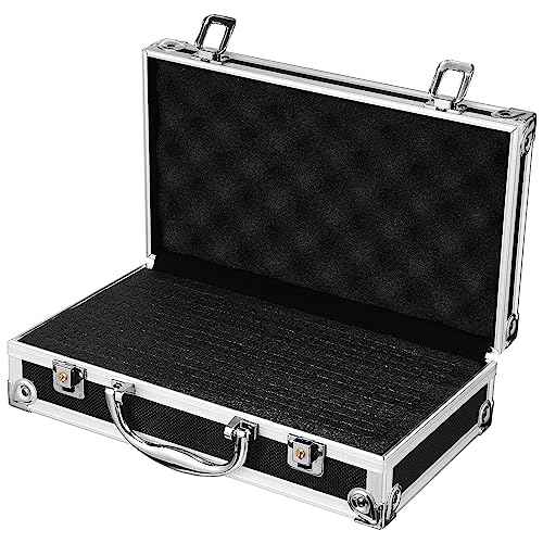 DOITOOL Portable Aluminum Alloy Toolbox with Lock Multifunctional Storage Case for Tools and Instruments Right Angle Design Soft Padded Protection Dimensions