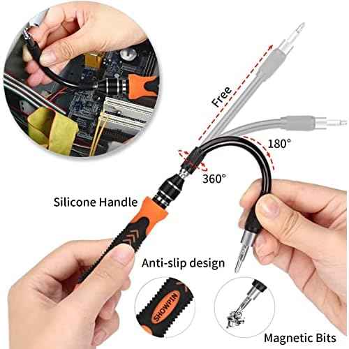 Mini Torx Precision Screwdriver Set?Torx Security Bits T3 T4 T5 T6 T7 T8 T9 T10 T15 T20, 42 PCS Small Electronics Tool Kit for Laptop, PC, Phone, Xbox, PS4, Ring Doorbell, Pocket Knife and Fasteners