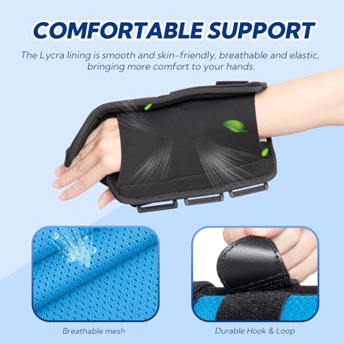 Boxer Fracture Splint, Ulnar Gutter Splint Right Hand, the 4th and 5th Metacarpal Finger Splint Hand Brace, Boxer Orthosis Hand & Wrist Brace for Women & Men, Right, L