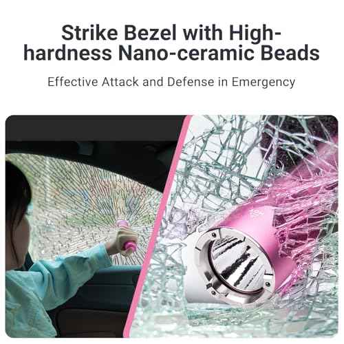 NEXTORCH P80B Rechargeable Pink Flashlight High Lumens, Powful 2100 Lumens LED Tactical Strobe Flashlight with 5 Modes for Self Defense, Security, Safety, Outdoor Adventure, Self-Protection, Daily Use