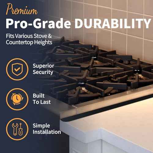 Upgrade 316 Stainless Steel Stove Gap Covers, 2 Pack Stove Gap Filler ALMCALS Stove Gap Guards Range Trim Kit Heat Resistant Oven Gap Filler Between Stovetop and Counter