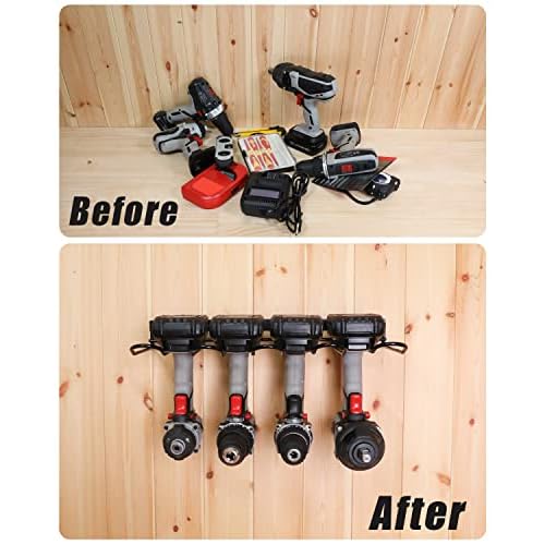 Power Tool Organizer - Wall Mount Style Heavy Duty Tool Shelf & Rack with Compact Design