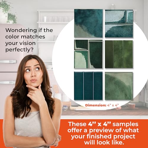 SMART TILES Sample Kit Metro Green Blue Fiona