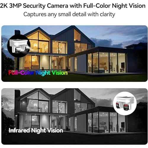 No WiFi Security Camera, 4G LTE Cellular Security Camera, 2K Solar Cellular Cam HD Dual Lens 360¡Æ Pan Tilt, Color Night Vision, PIR Motion Detection, IP66 Waterproof Installed SIM (WHITE, DUAL)
